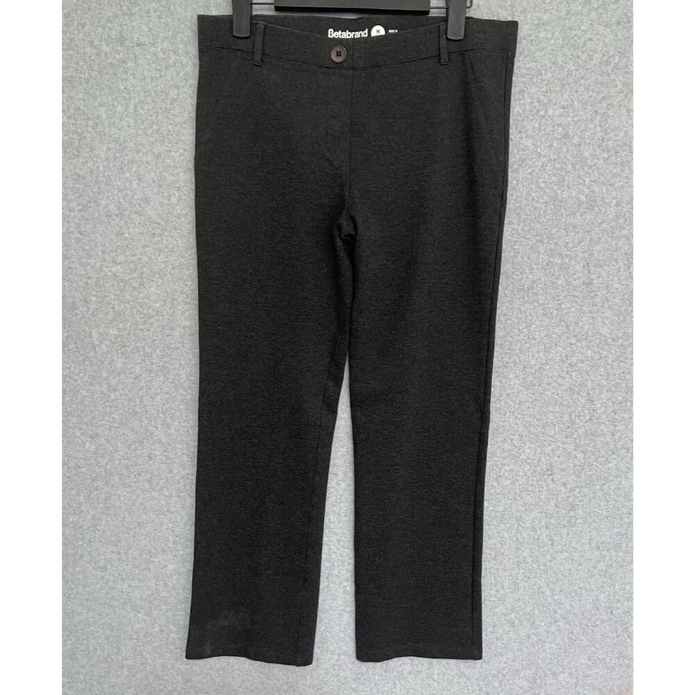 Beta Brand Classic Pant Yoga Pant Petite Medium Short Charcoal Gray Stretch